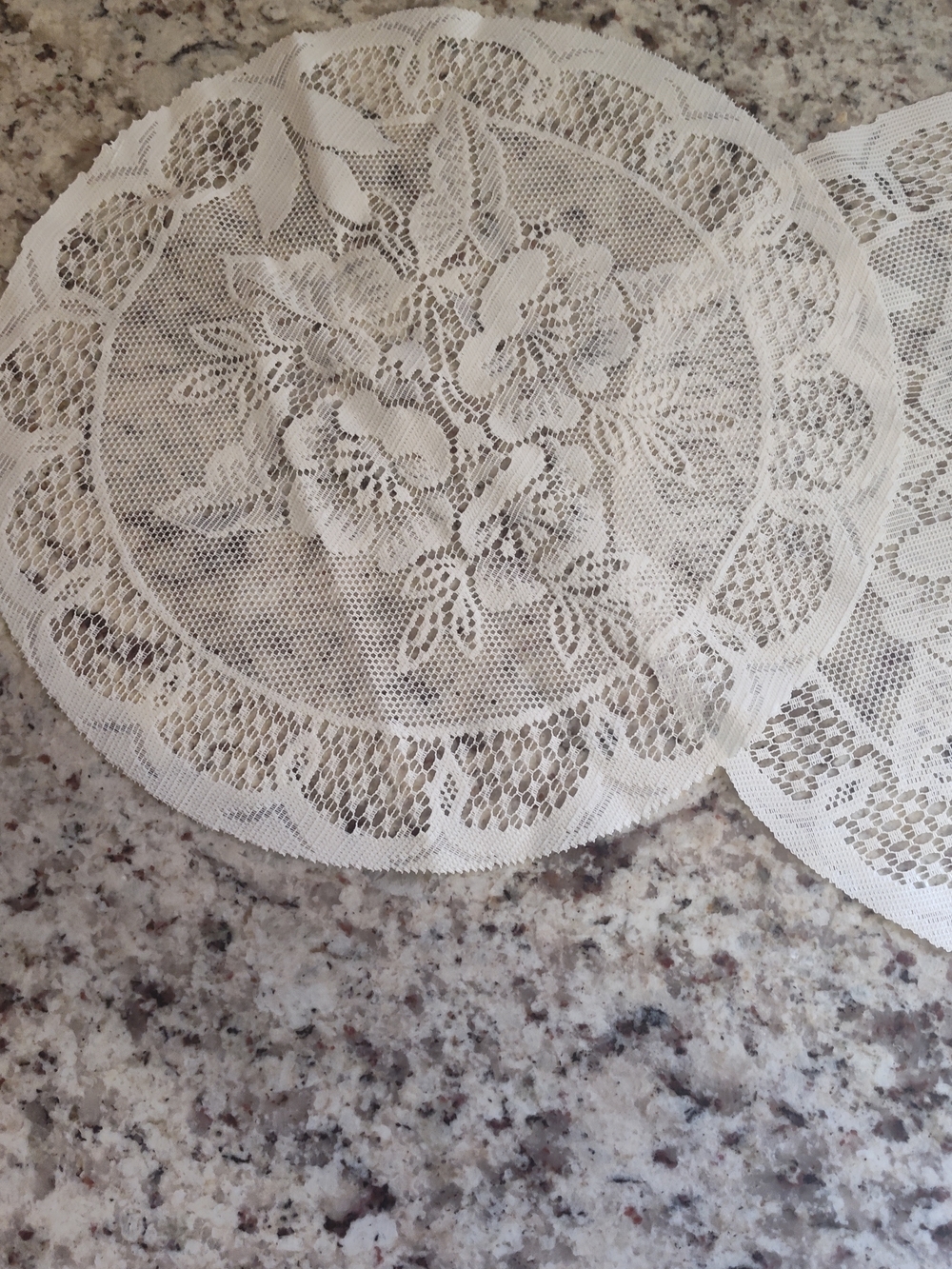 Vintage White Lace Round Doily - Decorative Table Accent